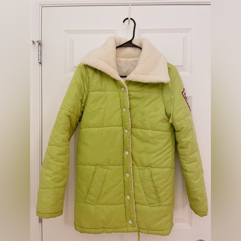 Neon green Korean style coat